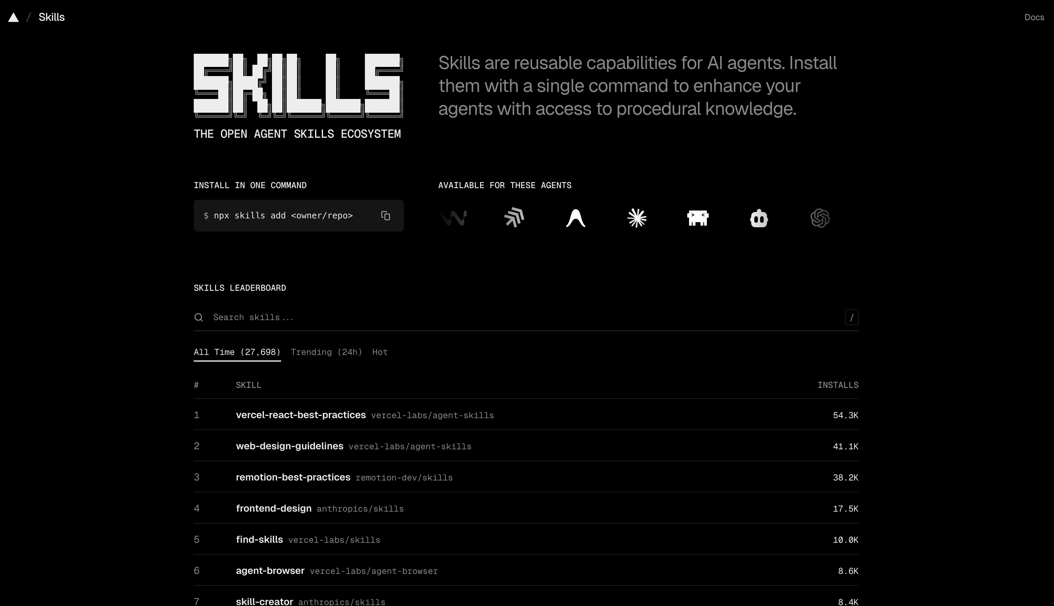 skill-sh-homepage